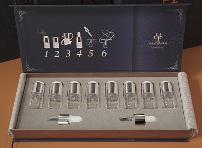 使A/T（生長期/休止期）比率增加46%（每天20滴，持續4個月）。治療8天后，與未治療區域相比，可使毛囊長度增加35%。