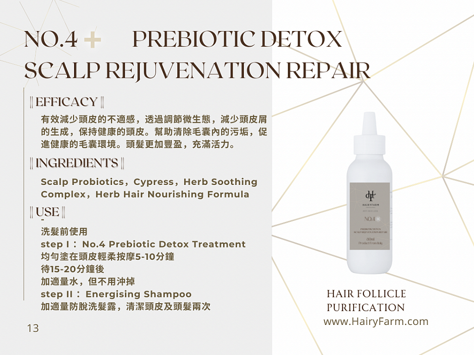 No.4+  Prebiotic Detox Scalp Rejuvenation Repair